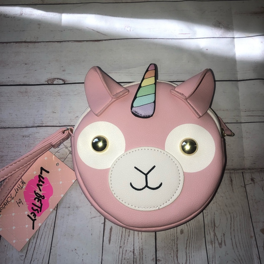 Luv Betsey wristle coin purse unicorn pink